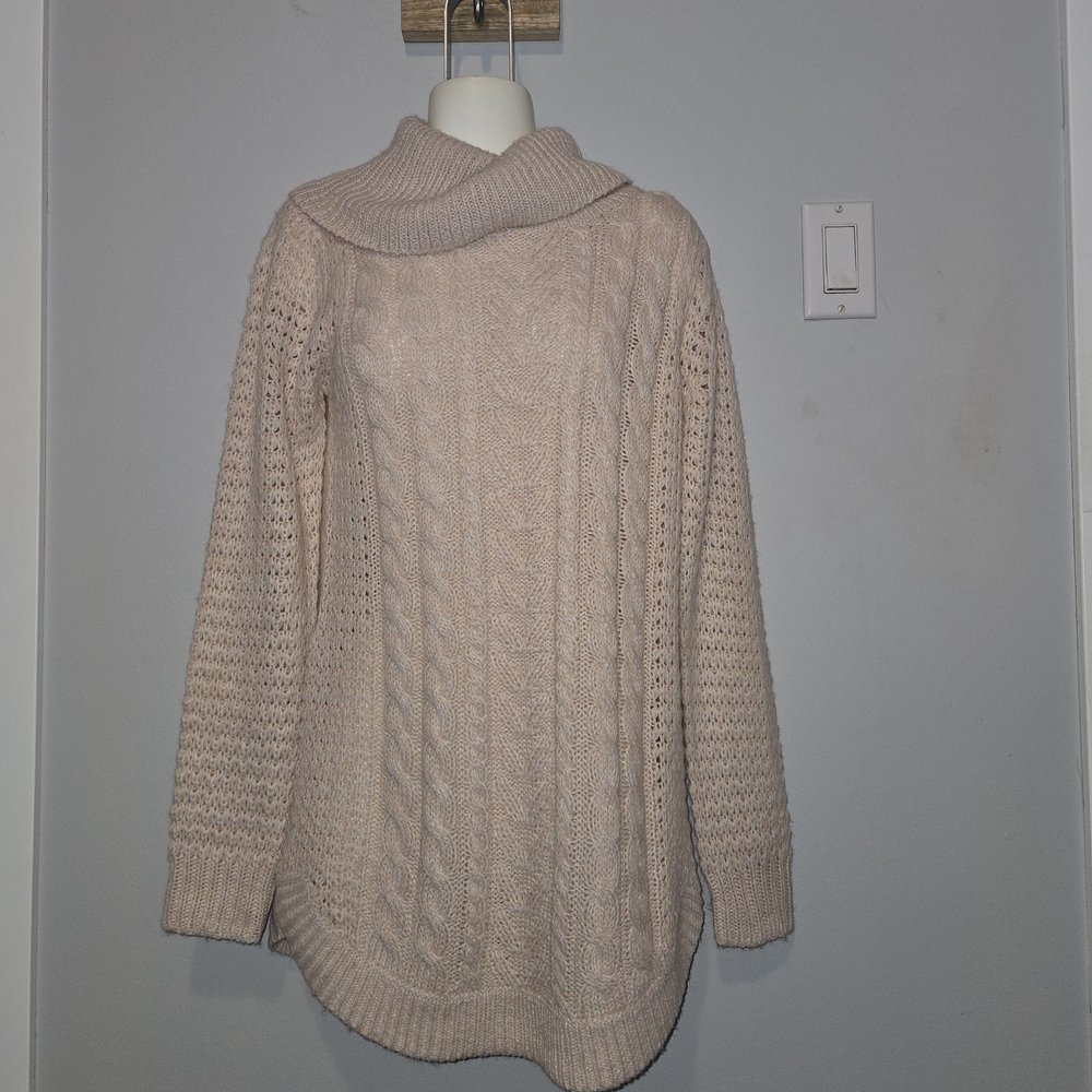 Reitmans Soft Pink Long Cowl Neck Sweater